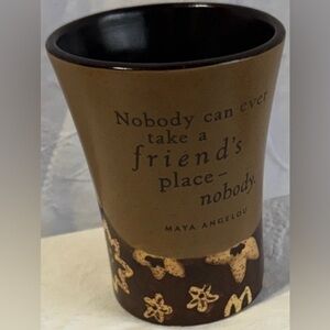 Maya Angelou Inspirational Brown and Tan Ceramic Mug